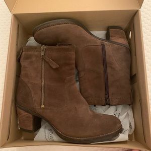 Taos Shaka Taupe Suede Booties